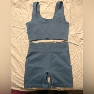 Two-piece matching workout set! Sports bra and biker shorts! Never been worn!